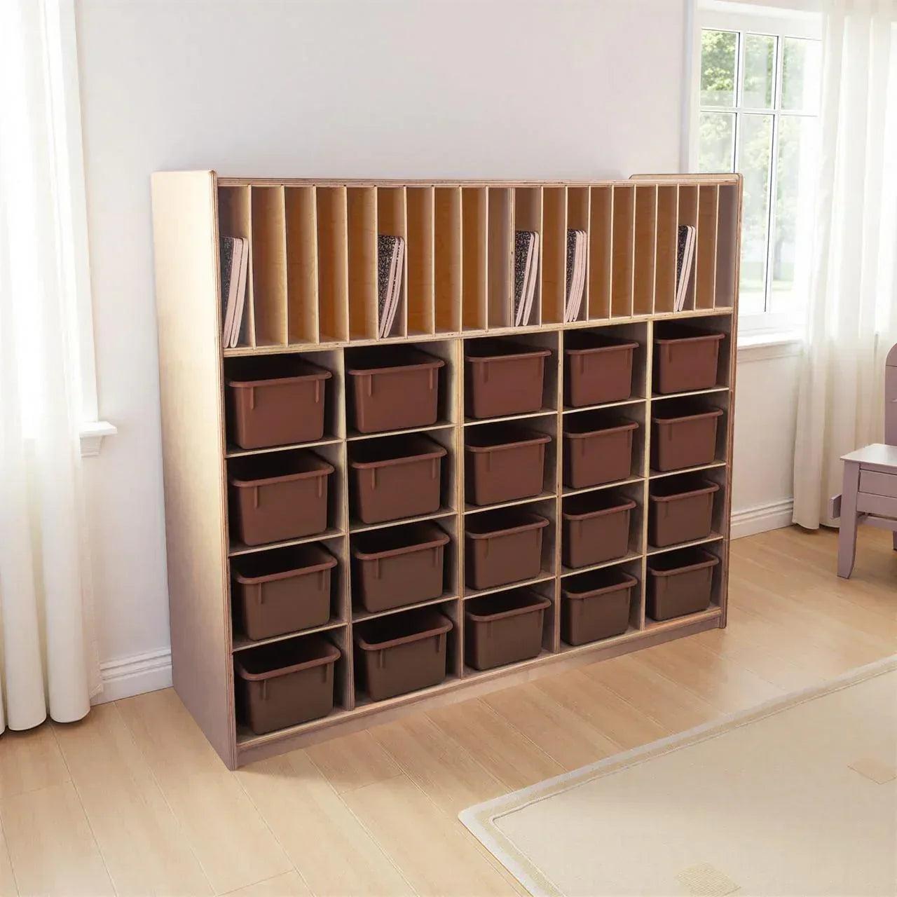 Mini Brown Storage Multi-Storage with 20 Brown Trays – Gramco School Supplies