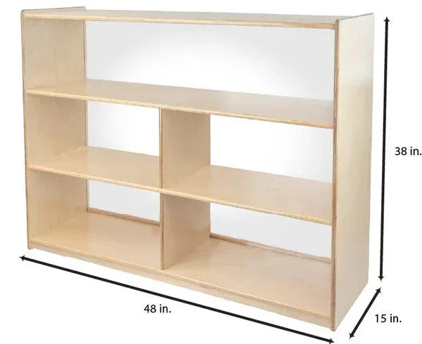 Versatile Shelf Storage with Acrylic Back - 38"H