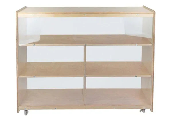 Versatile Shelf Storage with Acrylic Back - 38"H