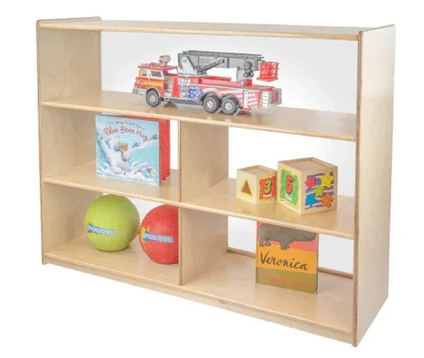 Versatile Shelf Storage with Acrylic Back - 38"H