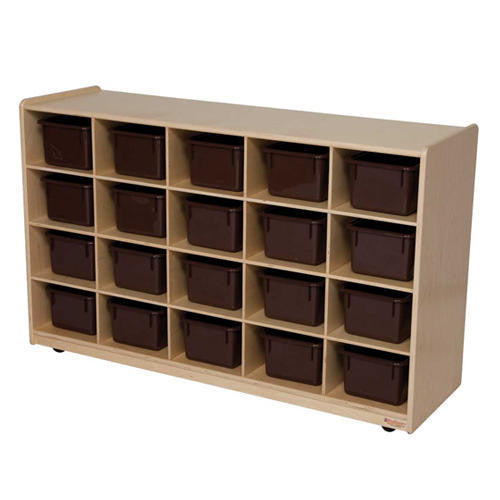 20 Tray Storage with Brown Trays