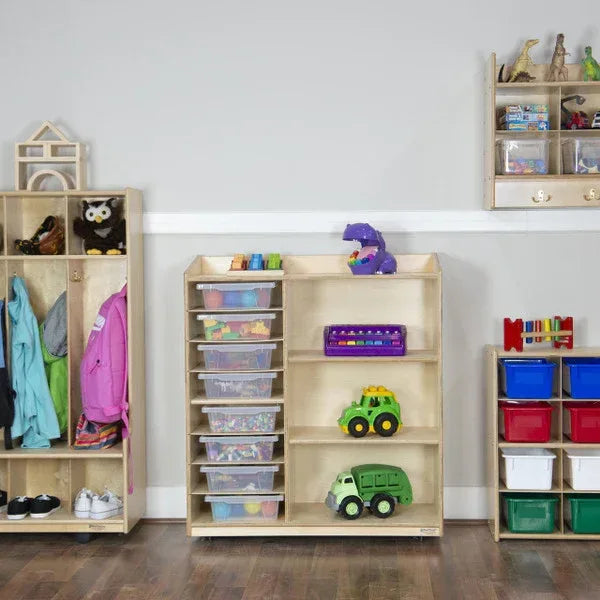 Sensorial Discovery Shelving with Translucent Trays