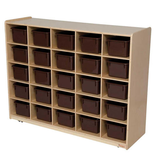 25 Tray Storage with Brown Trays
