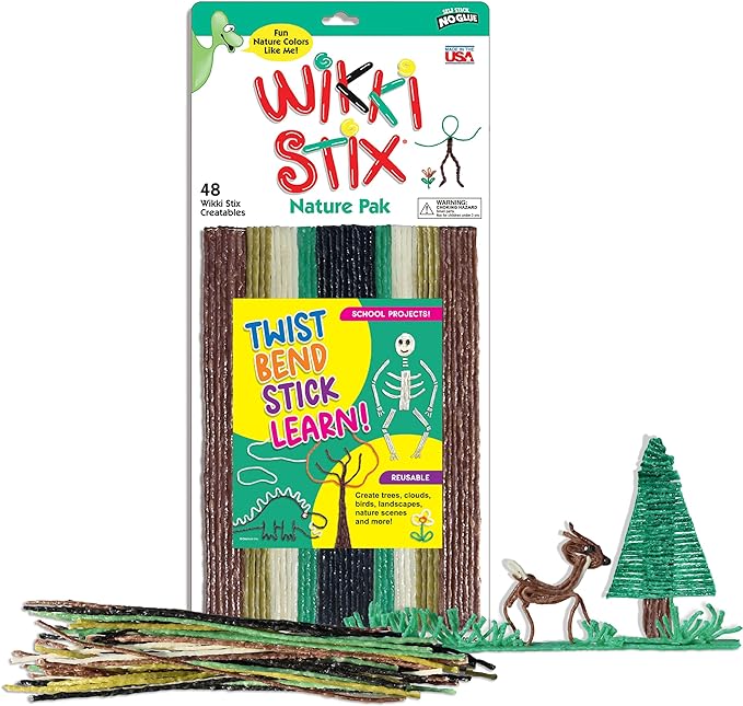 Wikki Stix® Nature Colors, 8", 48 Per Pack