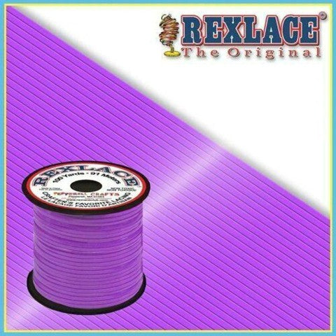 Pepperell Rexlace Plastic Craft 100 Yard Spool, 3/32-Inch Wide, Neon Purple