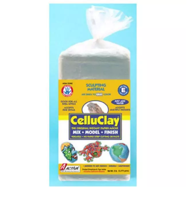 Activa 105 Celluclay The Original Instant Paper Mache Sculpting Material 5 lbs. - GRAY