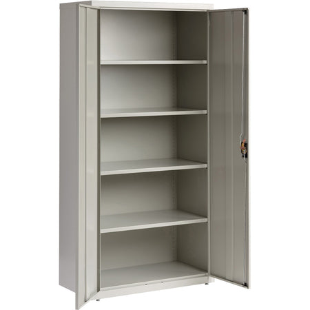 Lorell Fortress Series Storage Cabinet 36" x 18" x 72" - 5 Shelves LIGHT GREY