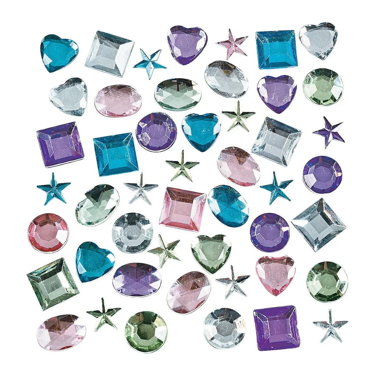 3/8" - 1/2" Pastel Self-Adhesive Jewel Assortment - (500/pkg)