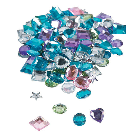 3/8" - 1/2" Pastel Self-Adhesive Jewel Assortment - (500/pkg)