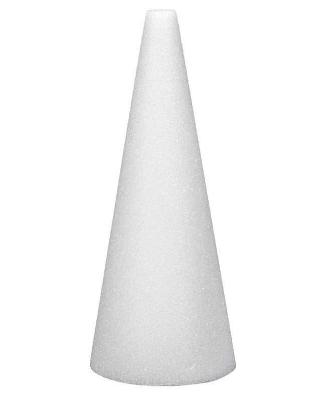 Styrofoam® Cone - 6" x 3" - White 6/pkg.
