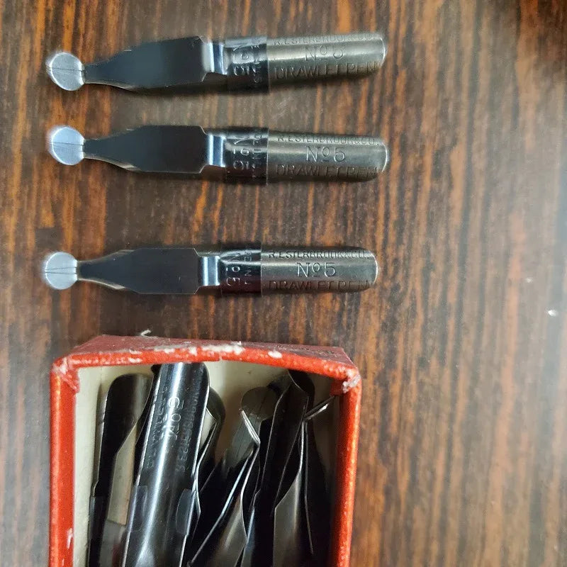 SPEEDBALL PEN NIBS Number-5 Lot 12 Calligraphy triple reservoir Vintage