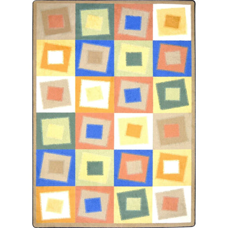 Off Balance 5'4" x 7'8" area rug in color Softs