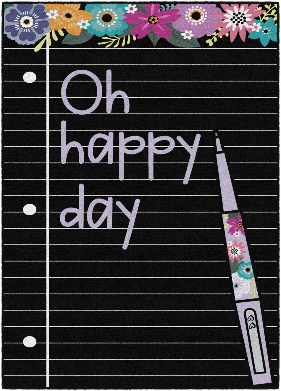 OH HAPPY DAY NOTEBOOK PAPER RECTANGLE CARPETS 5' X 7'6"