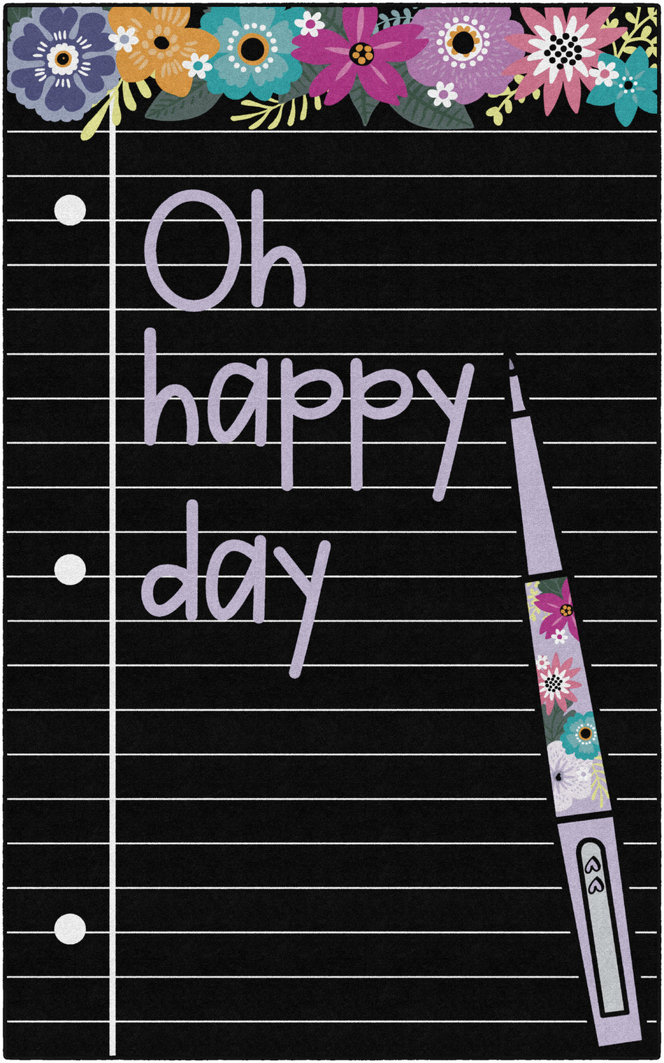OH HAPPY DAY NOTEBOOK PAPER RECTANGLE CARPETS 7'6" X 12'