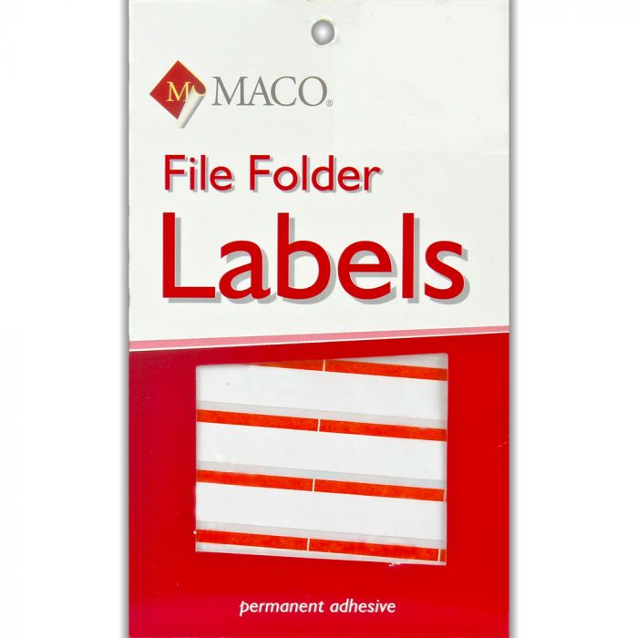 MACO Orange File Folder Labels, 9/16 x 3-7/16 Inches, 248 Per Box (FF-L7)