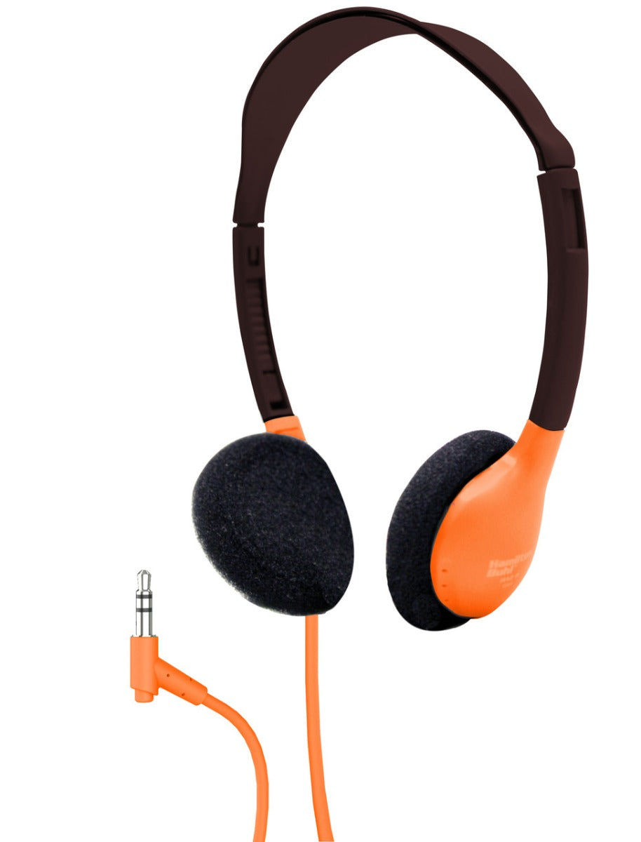 HamiltonBuhl® SchoolMate™ Personal-Sized Stereo Headphones - ORANGE