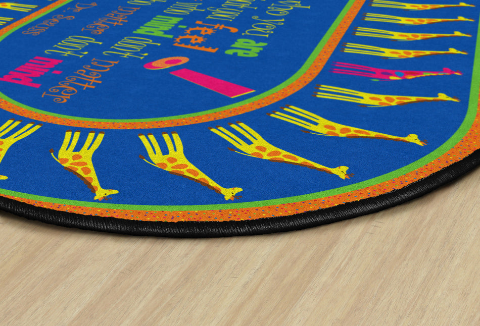 BE YOURSELF QUOTATION OVAL CARPETS 7'6 x 12'