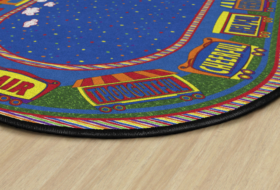THE GOOD FRIEND TRAIN OVAL CARPETS 4' x 6'