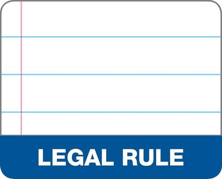 Legal Pads-Perforated Ruled 8.5" x 11" White 12/pack of 50 sheets
