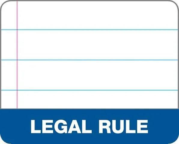 Legal Pads-Perforated Ruled 5" x 8" White 12/pack of 50 sheets