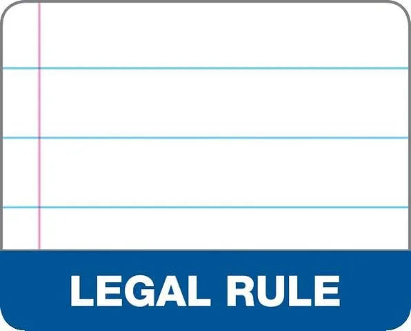 Legal Pads-Perforated Ruled 5" x 8" White 12/pack of 50 sheets