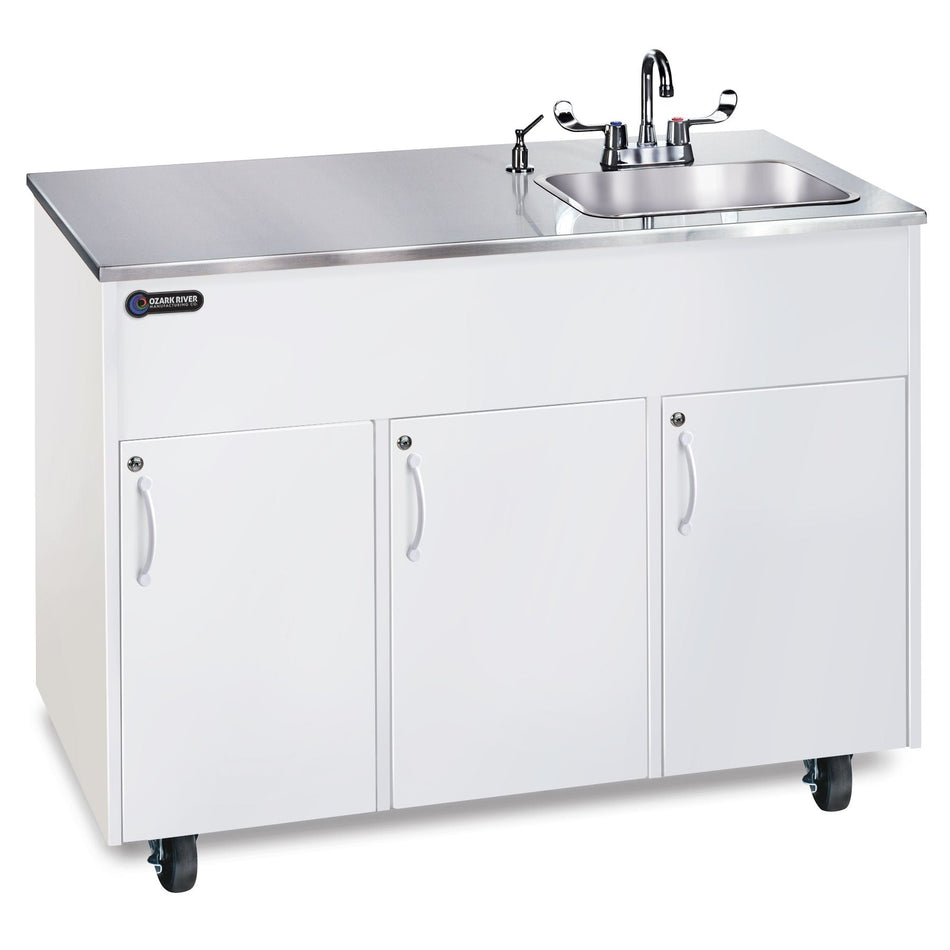 Advantage S1D White Deep Basin Portable Hot Water Hand Sink