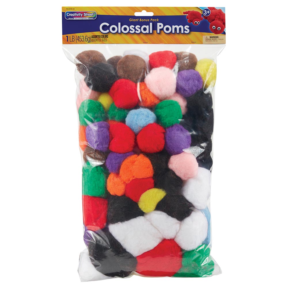 Creativity Street® Colossal Poms - 1 LB BAG