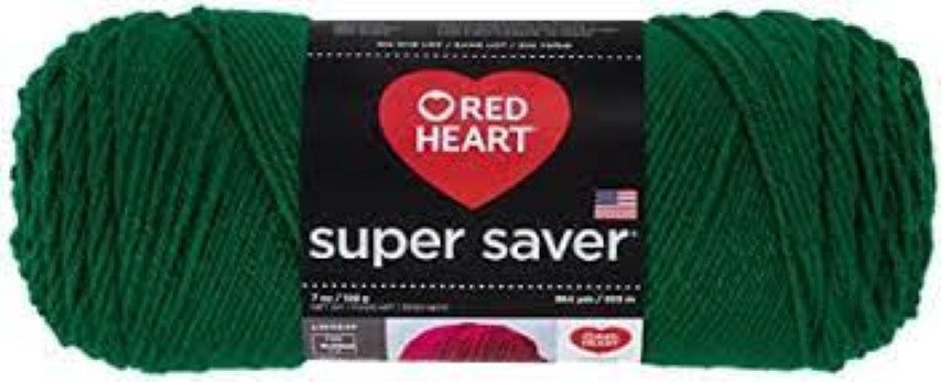 Red Heart Jumbo Super Saver Yarn - Paddy Green, (Emerald) - (064943)