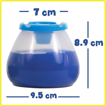 No Spill No Tip Paint Pots, 3.75-inch x 3.5-inch, Assorted Colors, Set of 6 (CE-10002)