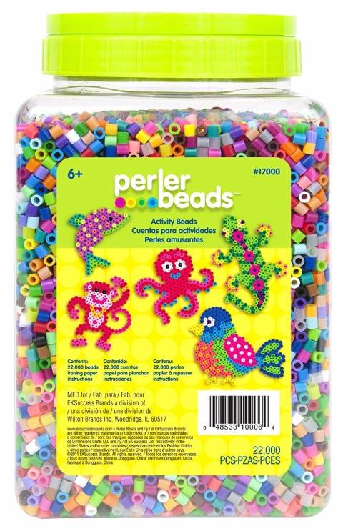 Perler Beads 22,000 Count Bead Jar Multi-Mix Colors 17000