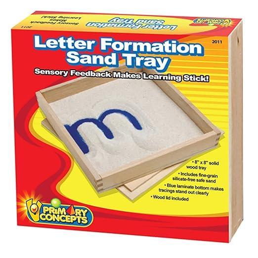 Letter Formation Sand Storage and Organization,Brown