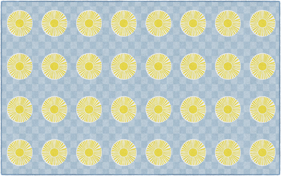 PEPPY SUNS CRISS-CROSS APPLESAUCE RECTANGLE CARPETS 7'6" X 12'