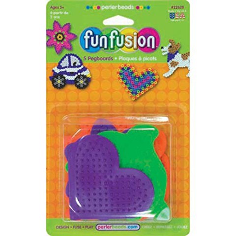 Perler® Small Fun Shaped Pegboards: 5 per pack