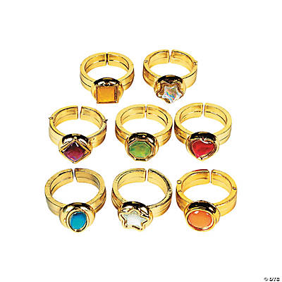 Plastic Gem Rings - 144/pkg