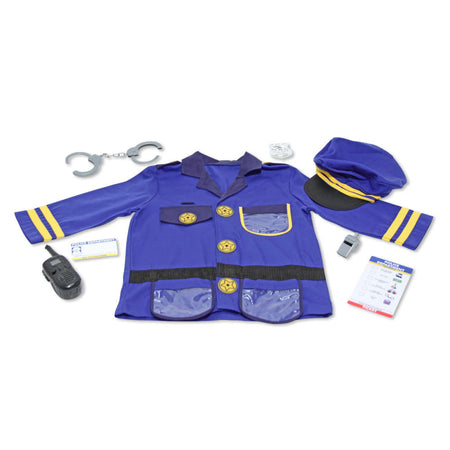 Melissa & Doug Police Officer Costume Dress-Up Set (8 pcs) 4835