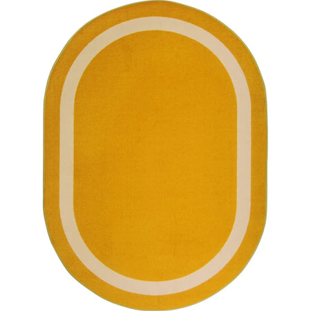 Portrait 3'10" x 5'4" Oval area rug in color Goldenrod