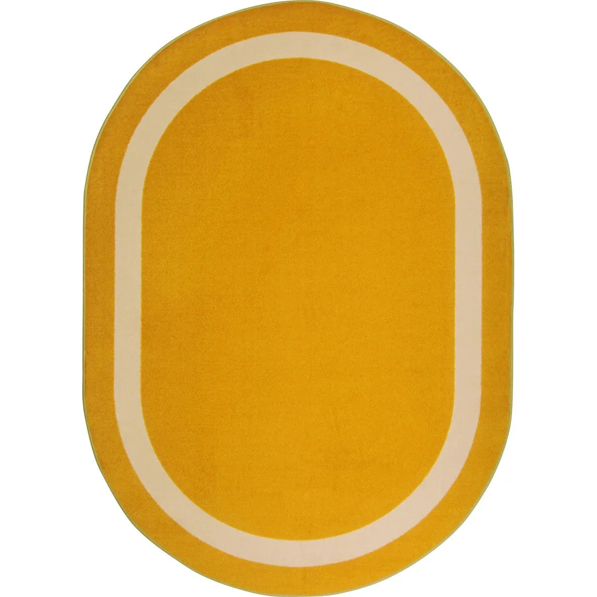 Portrait 10'9" x 13'2" Oval area rug in color Goldenrod