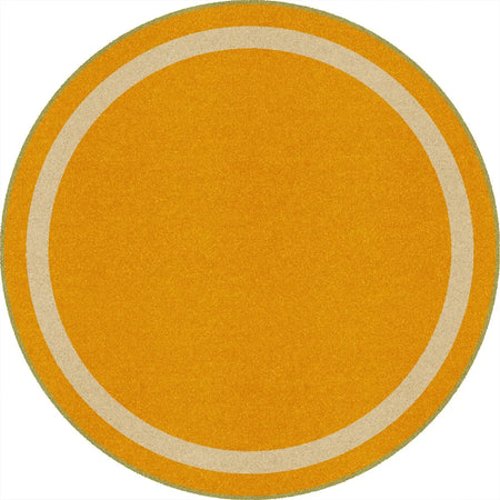 Portrait 13'2" Round area rug in color Goldenrod