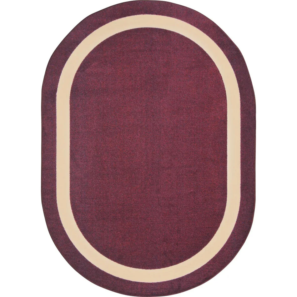 Portrait 3'10" x 5'4" Oval area rug in color Heather