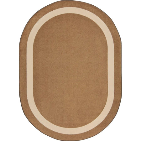 Portrait 3'10" x 5'4" Oval area rug in color Mocha