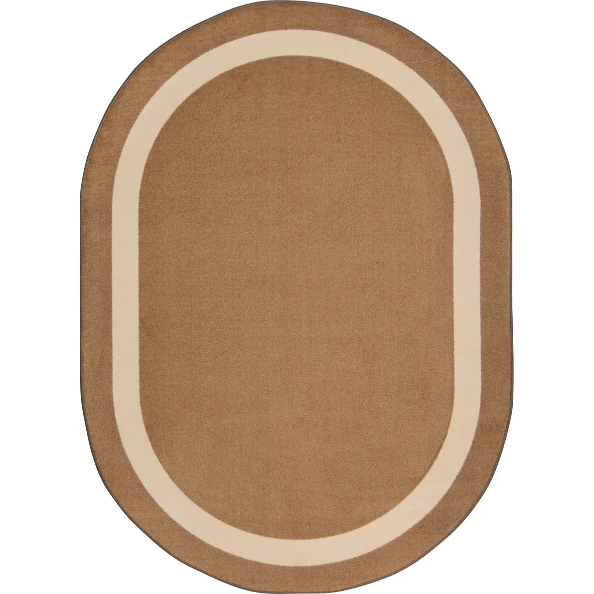 Portrait 10'9" x 13'2" Oval area rug in color Mocha
