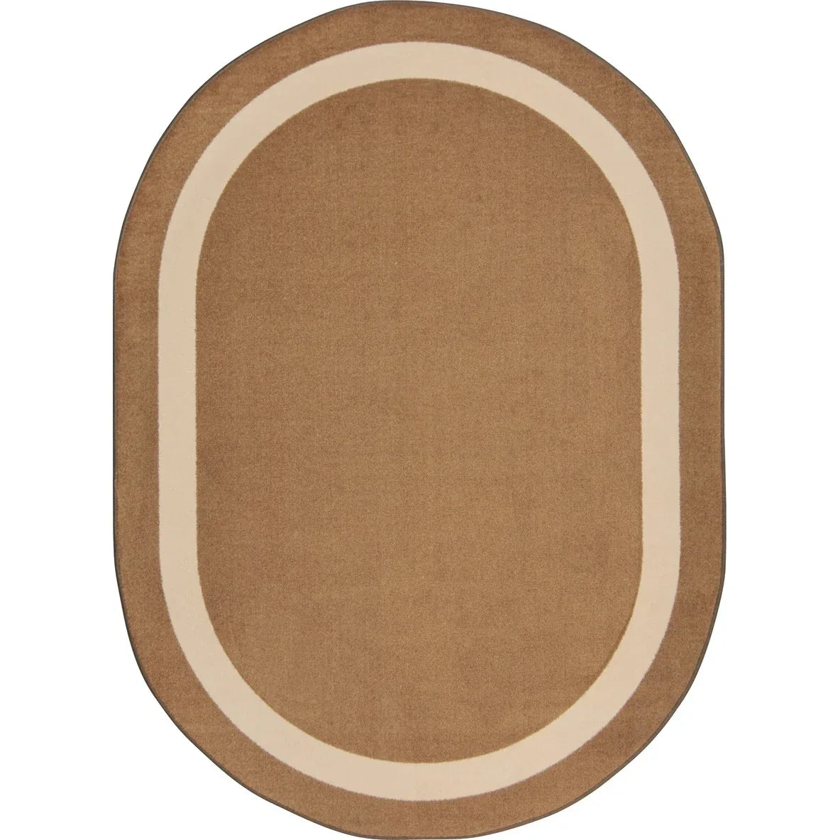 Portrait 5'4" x 7'8" Oval area rug in color Mocha