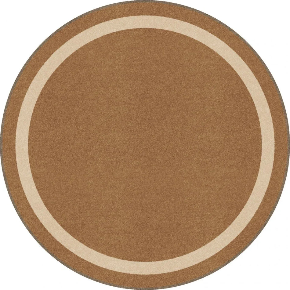 Portrait 13'2" Round area rug in color Mocha