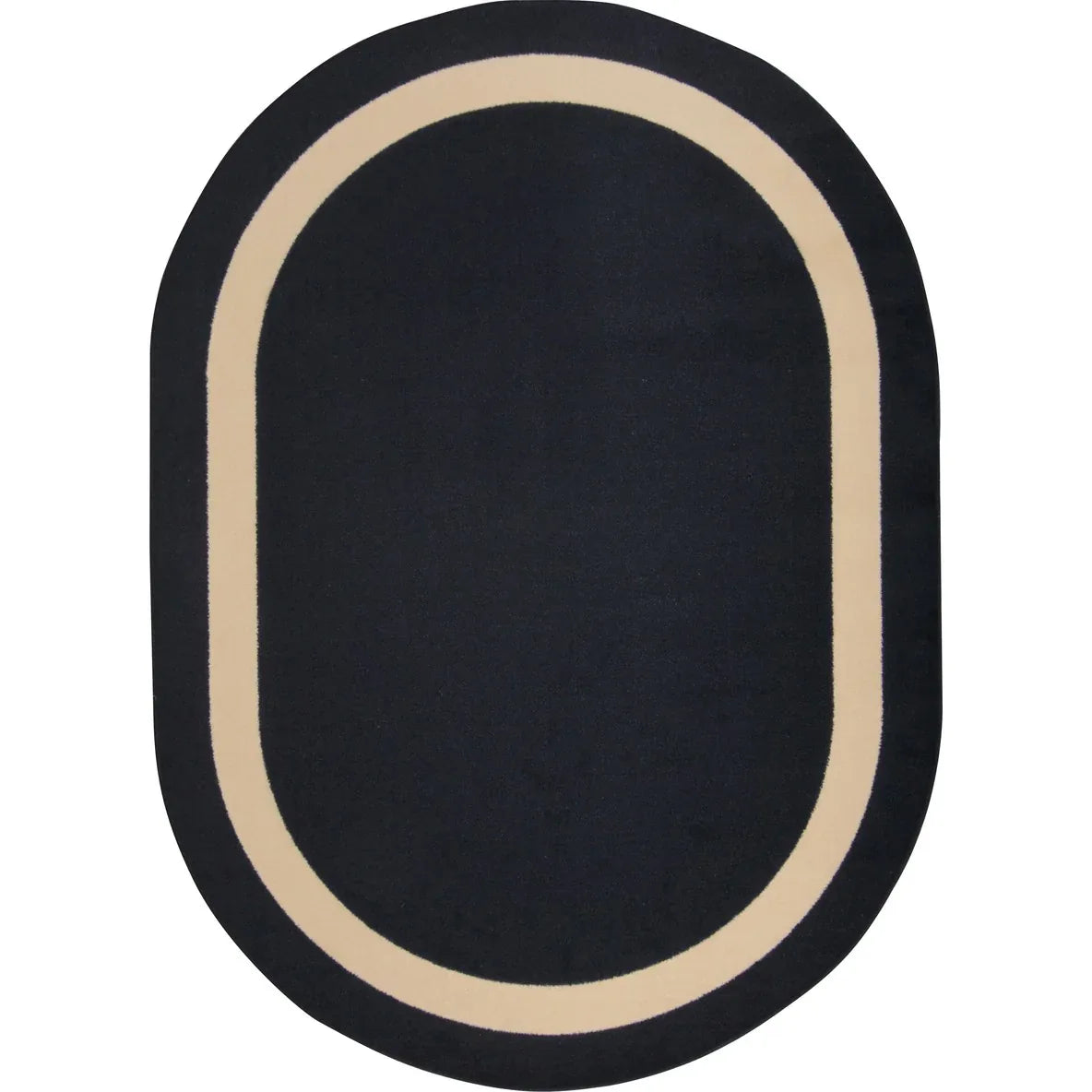 Portrait 3'10" x 5'4" Oval area rug in color Onyx