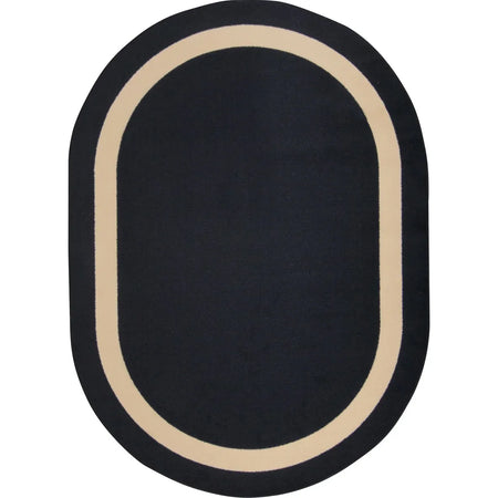 Portrait 3'10" x 5'4" Oval area rug in color Onyx
