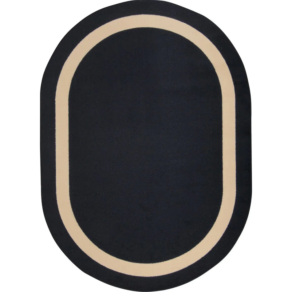 Portrait 3'10" x 5'4" Oval area rug in color Onyx