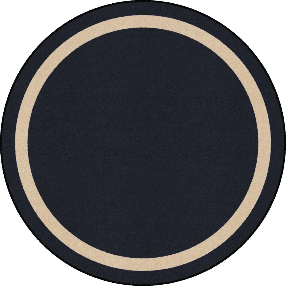 Portrait 7'7" Round area rug in color Onyx