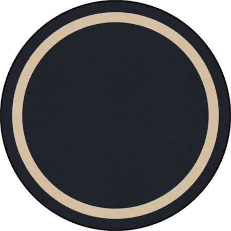 Portrait 7'7" Round area rug in color Onyx