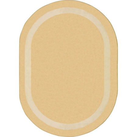 Portrait 7'8" x 10'9" Oval area rug in color Sandstone