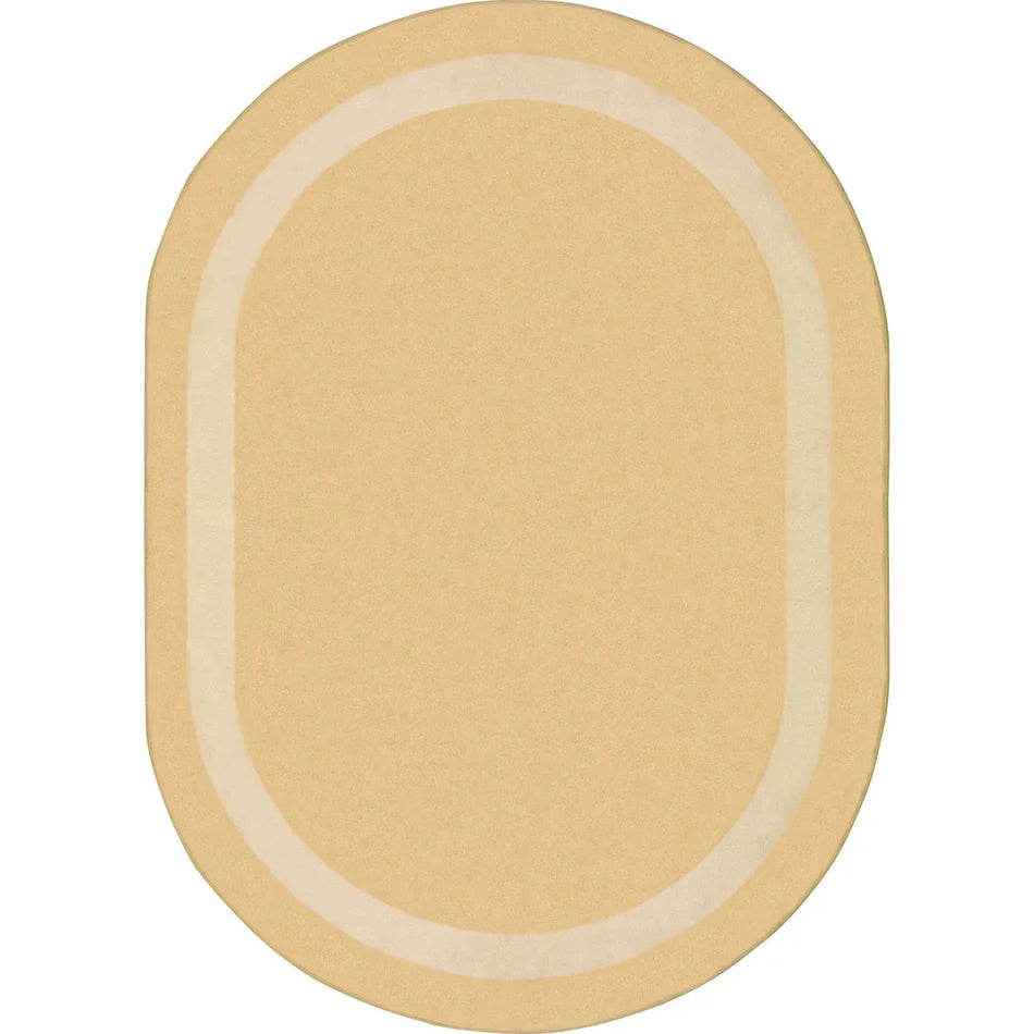 Portrait 7'8" x 10'9" Oval area rug in color Sandstone